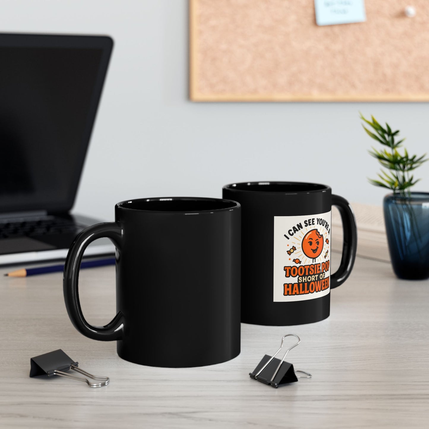 Halloween Tootsie Pop Mug - Black - Single Sided Design Great Gift