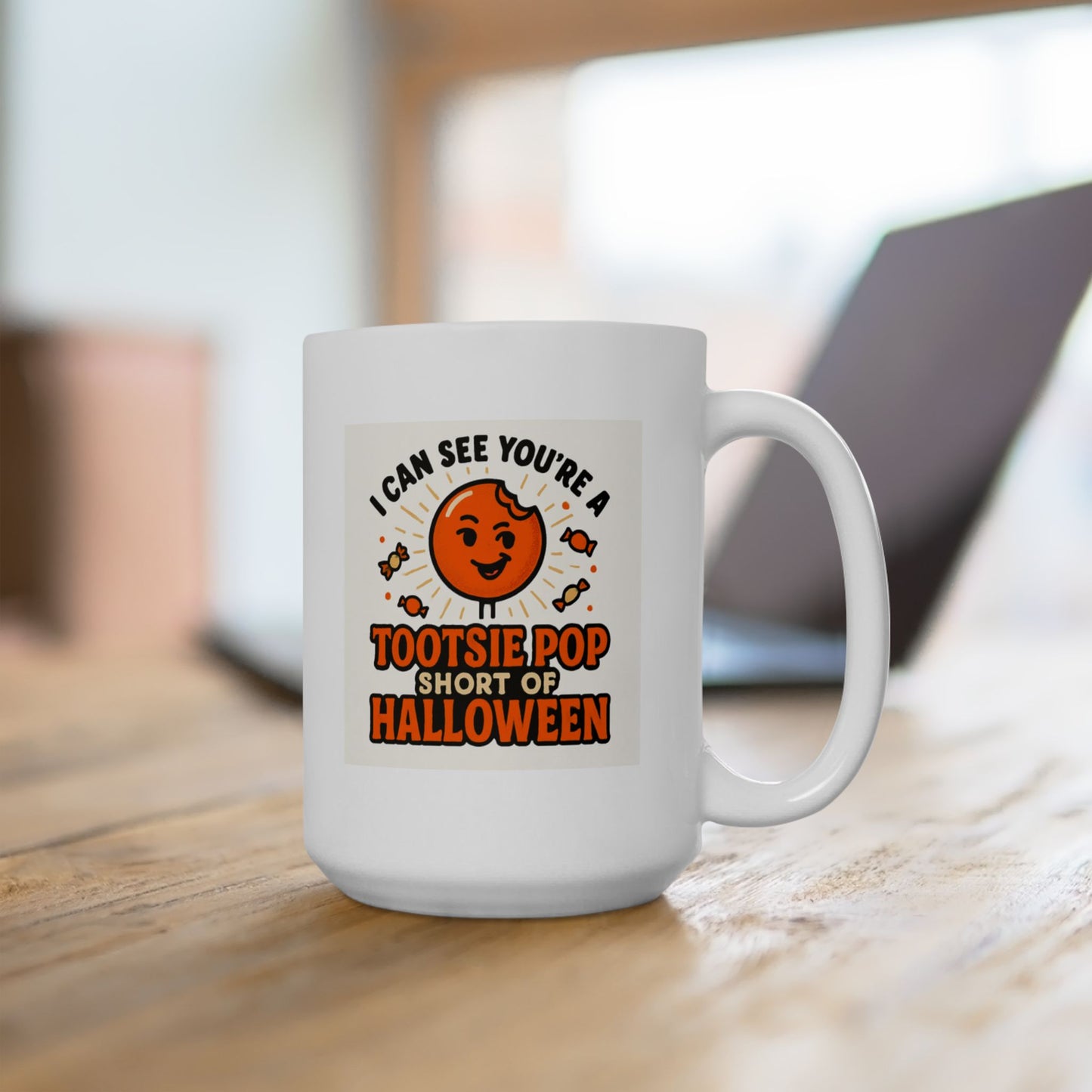 Halloween Tootsie Pop Mug - White - Single Sided Design Great Gift