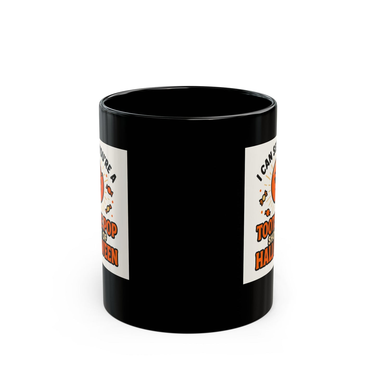 Halloween Tootsie Pop Mug - Black - Double Sided Design Great Gift