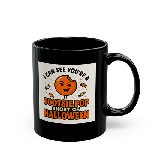 Halloween Tootsie Pop Mug - Black - Double Sided Design Great Gift